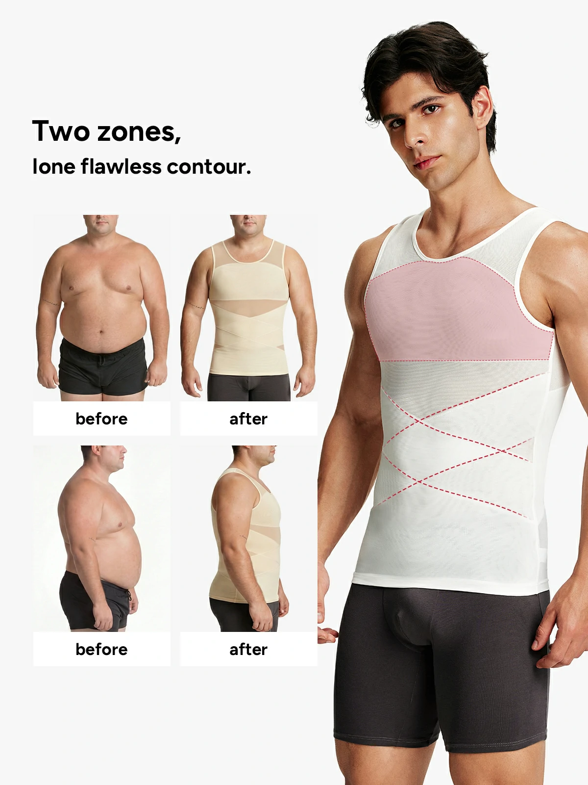 Mesh Breathable Compression Tank Top for Men
