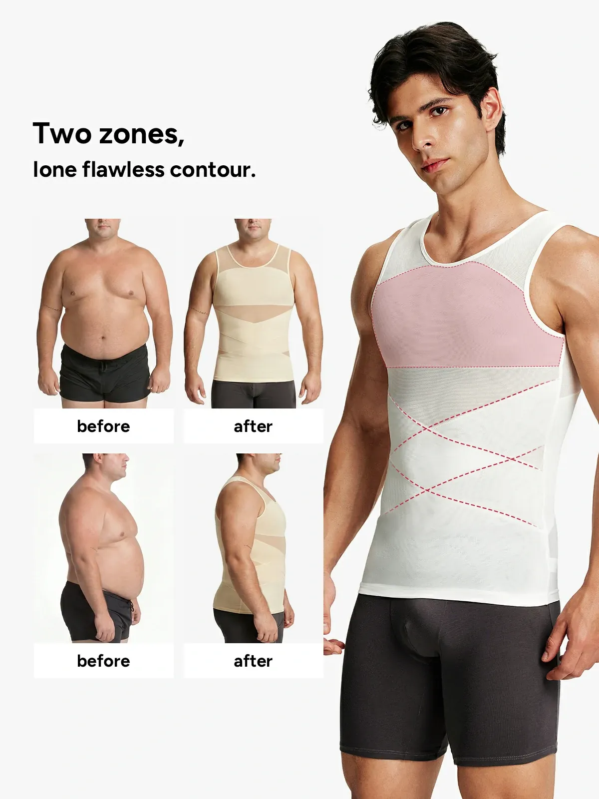 Mesh Breathable Compression Tank Top for Men