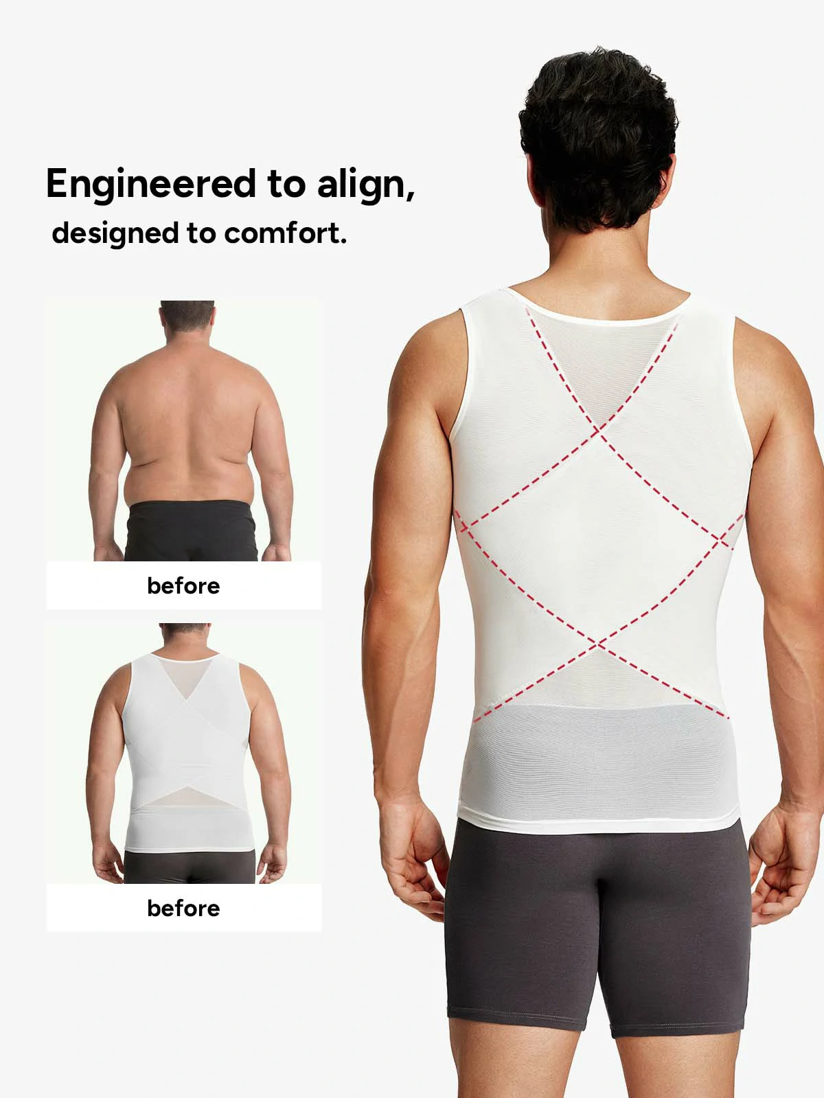 Mesh Breathable Compression Tank Top for Men