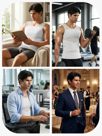 Mesh Breathable Compression Tank Top for Men