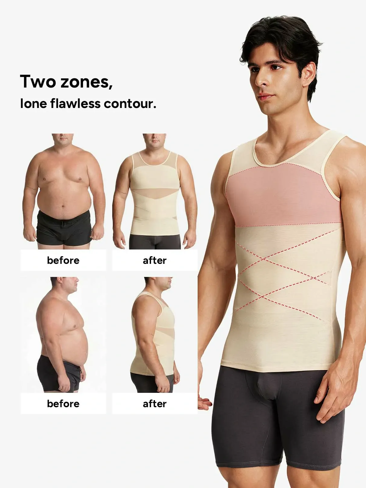 Mesh Breathable Compression Tank Top for Men