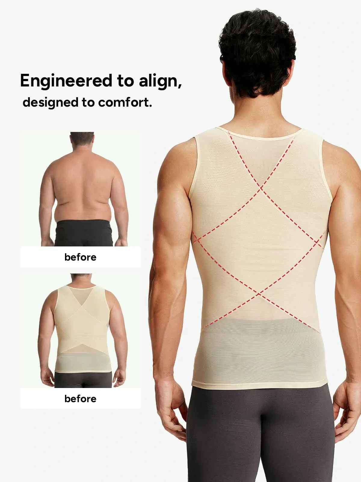 Mesh Breathable Compression Tank Top for Men