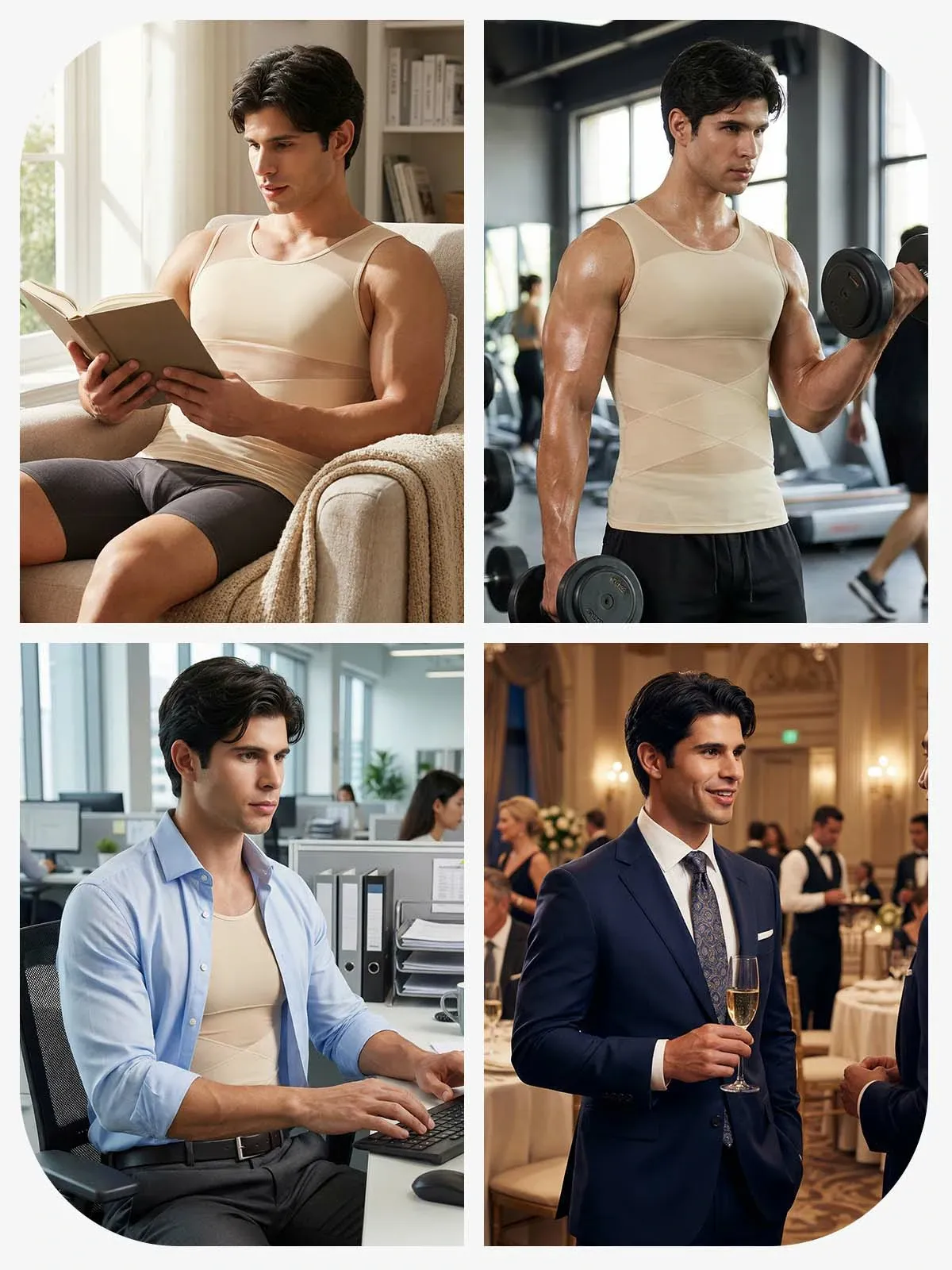 Mesh Breathable Compression Tank Top for Men