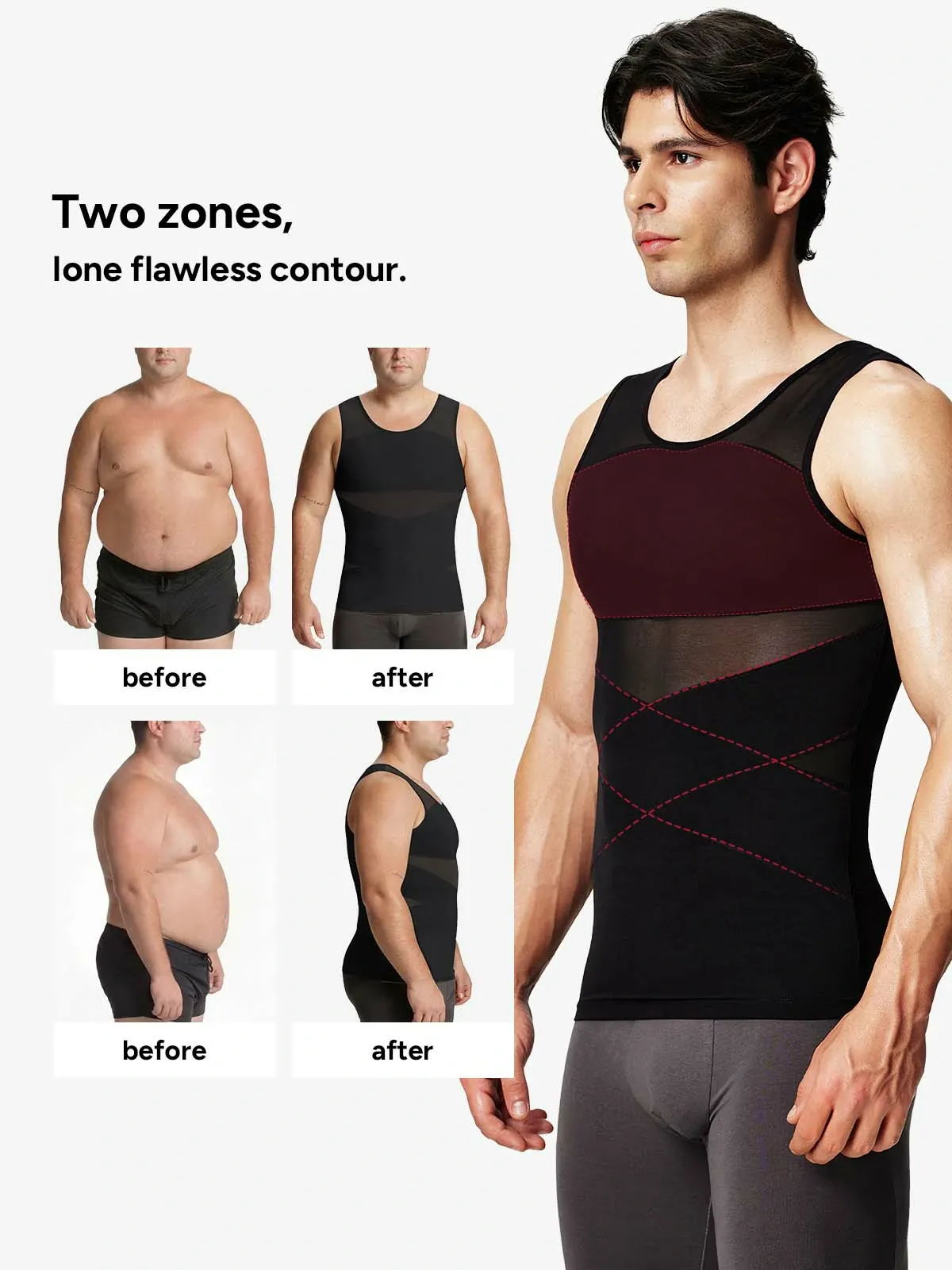 Mesh Breathable Compression Tank Top for Men
