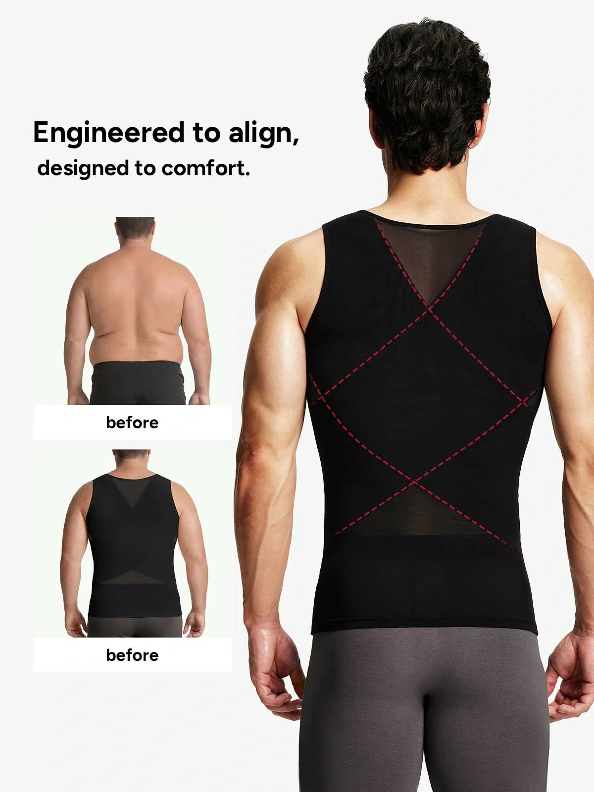 Mesh Breathable Compression Tank Top for Men