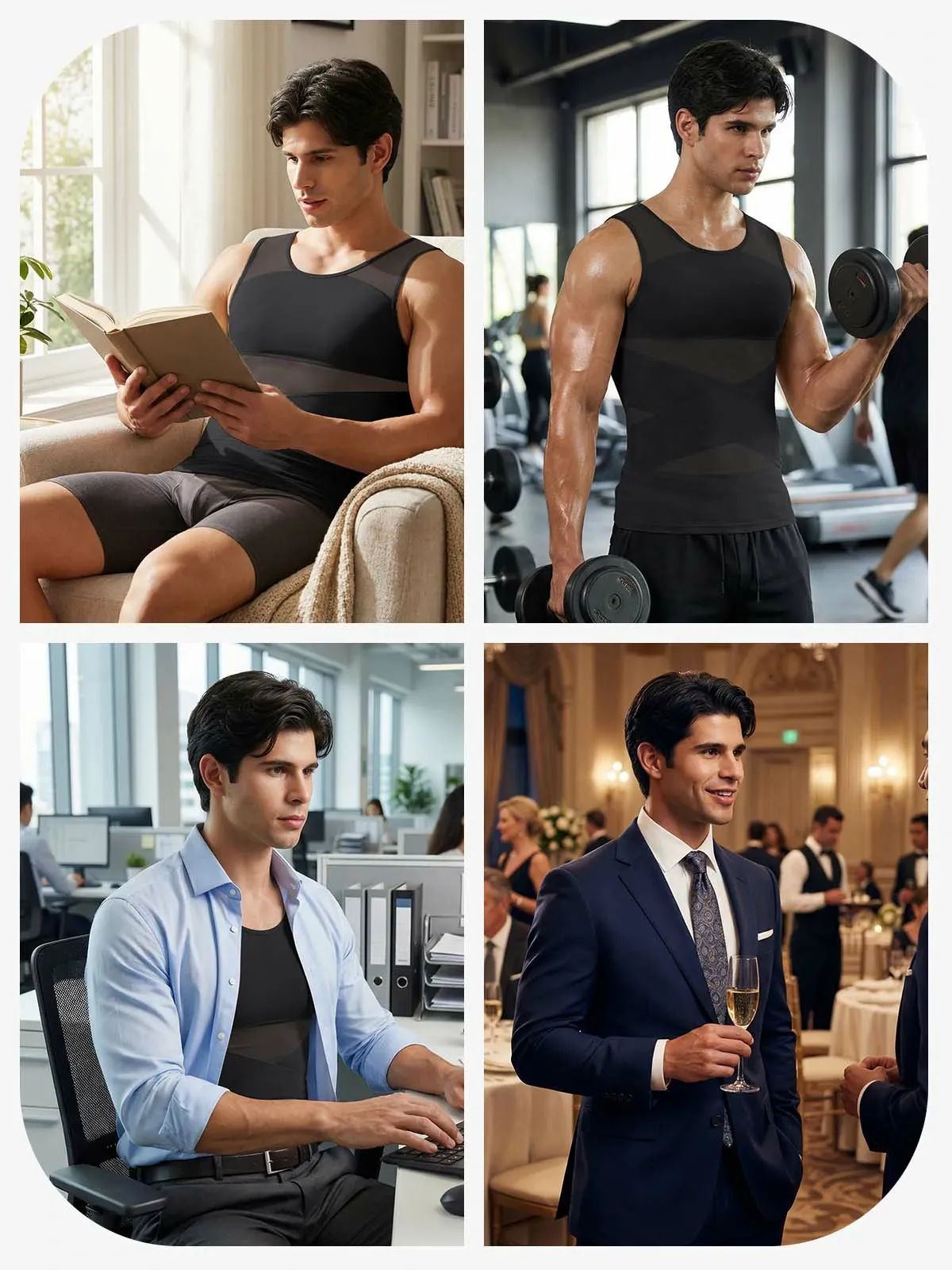 Mesh Breathable Compression Tank Top for Men