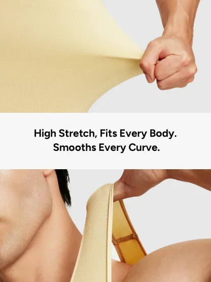 Seamless Comfort Crotch Opening  Full Body Shaper Bodysuit