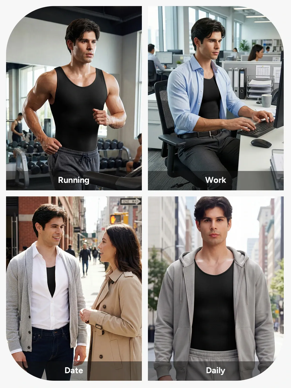 Men's Seamless Crotch Opening Bodysuit 