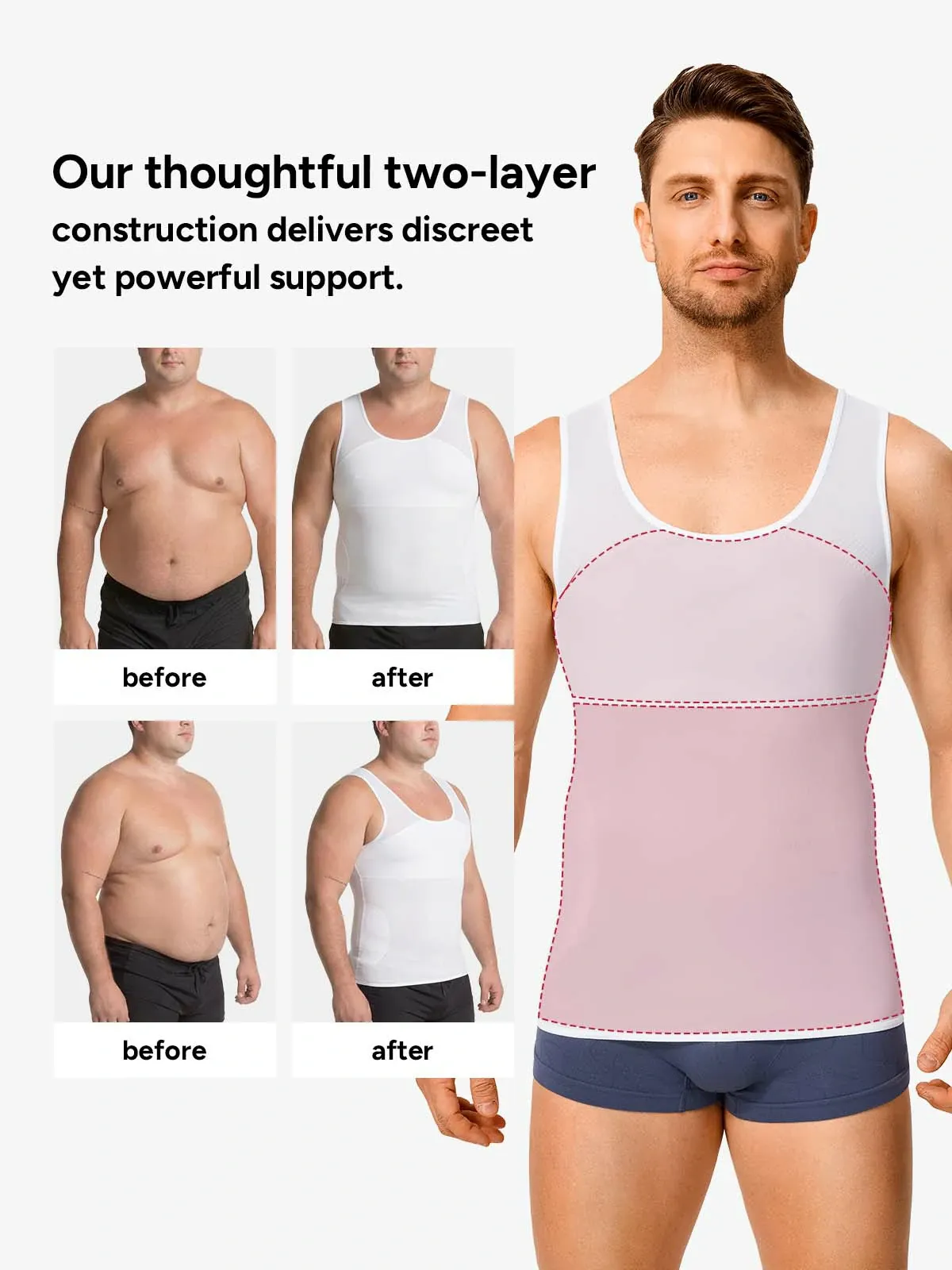 Men's Breathable Tummy Control Tank Top