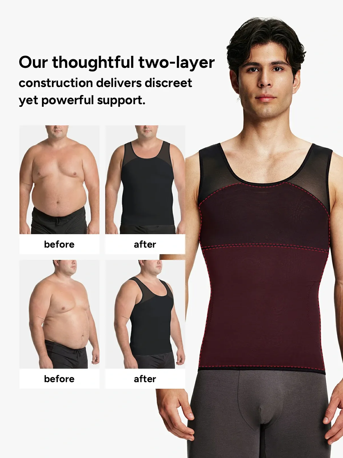 Men's Breathable Tummy Control Tank Top