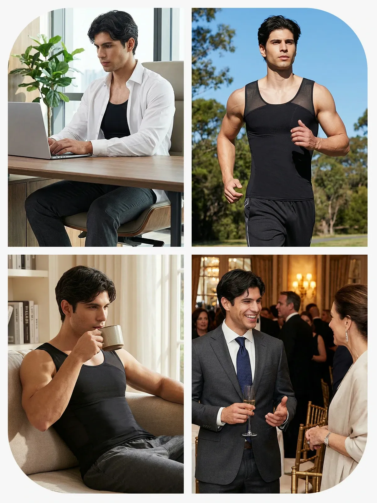 Men's Breathable Tummy Control Tank Top