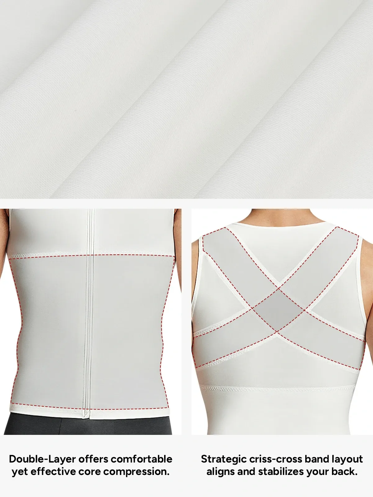 Mesh Zipper Compression Tank Top for Men