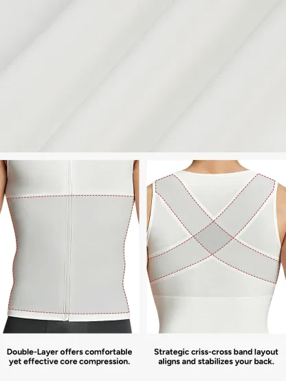 Mesh Zipper Compression Tank Top for Men