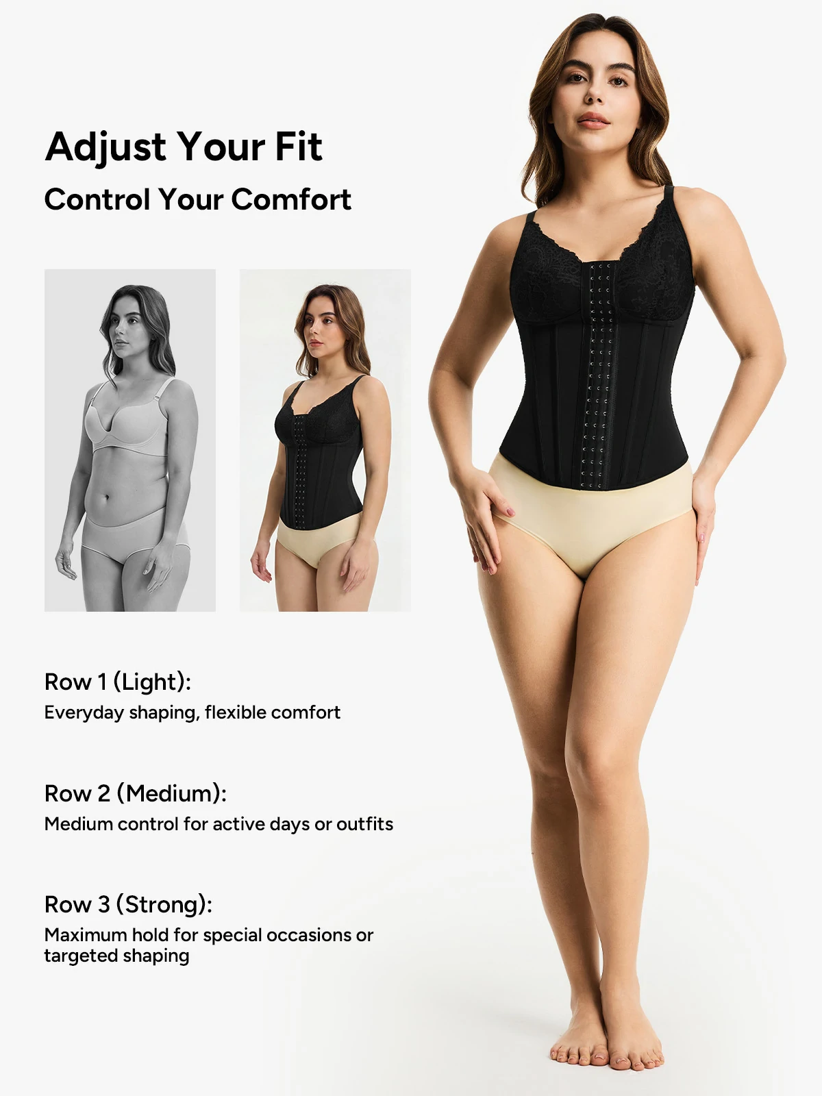 Lace Plunge Tummy Control Camisole