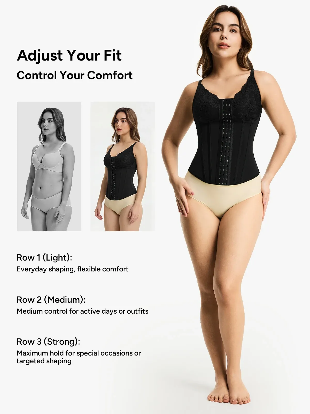 Lace Plunge Tummy Control Camisole