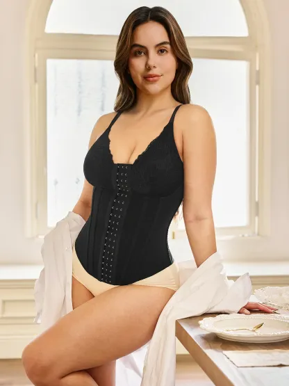 Lace Plunge Tummy Control Camisole