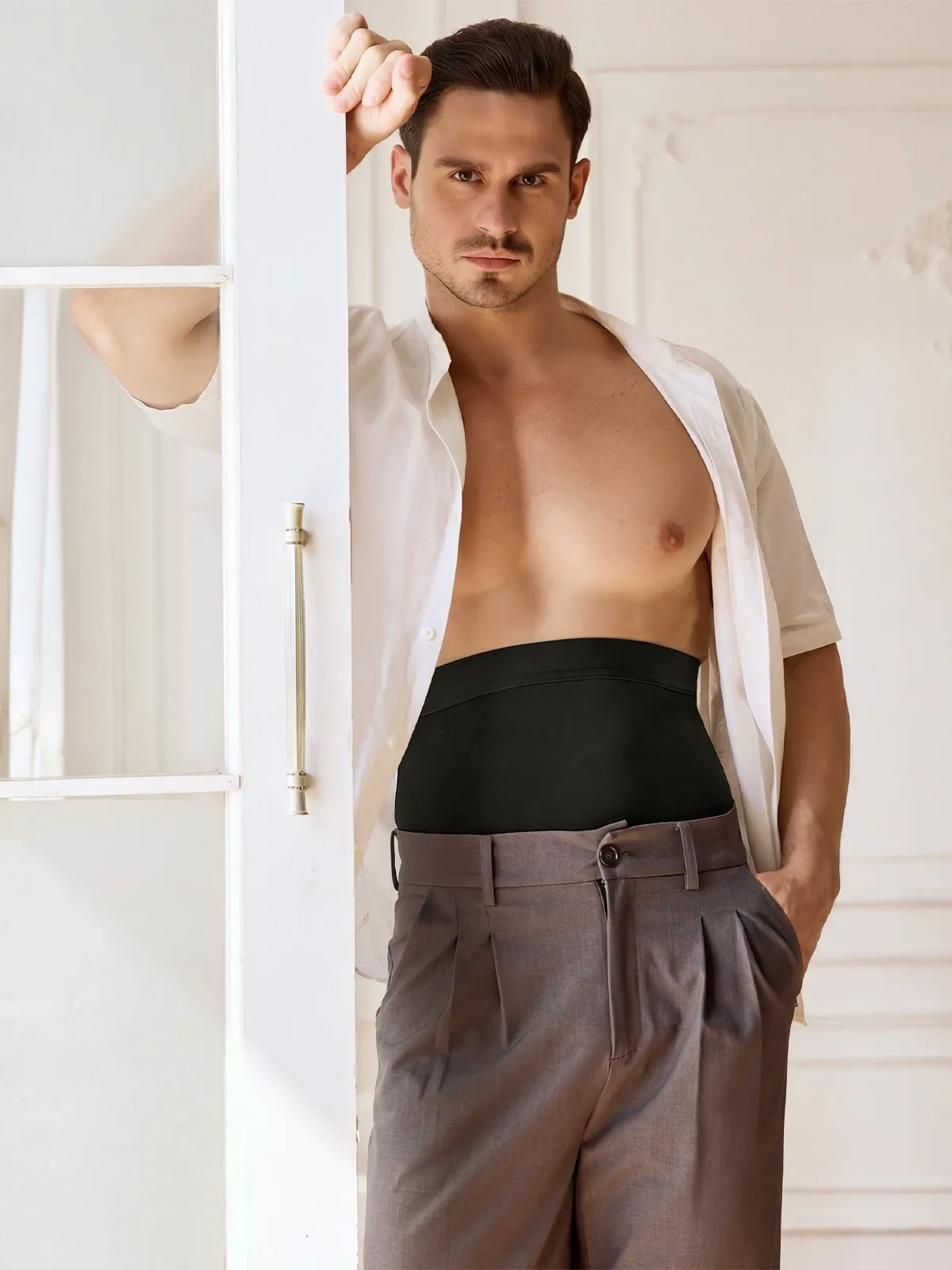 High-Waisted Tummy Control Shaper Shorts for Men