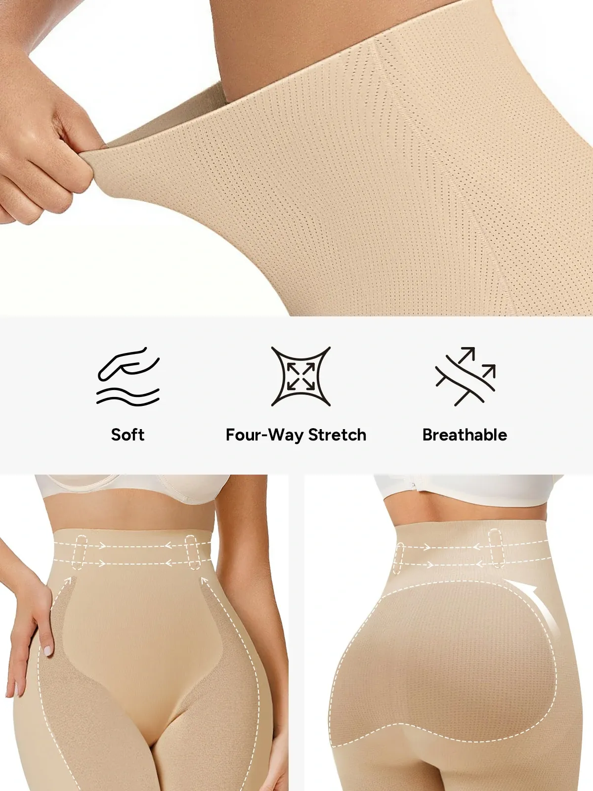 Seamless High Waisted Butt Lifting Shorts