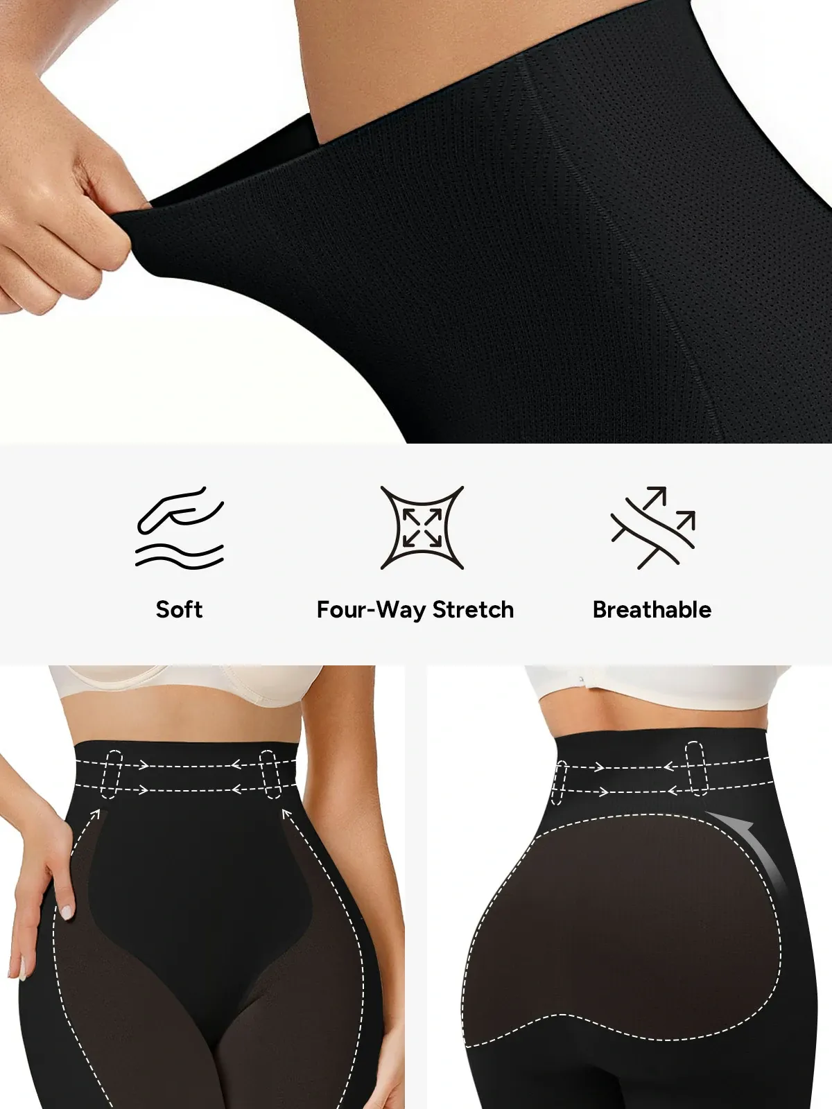 Seamless High Waisted Butt Lifting Shorts
