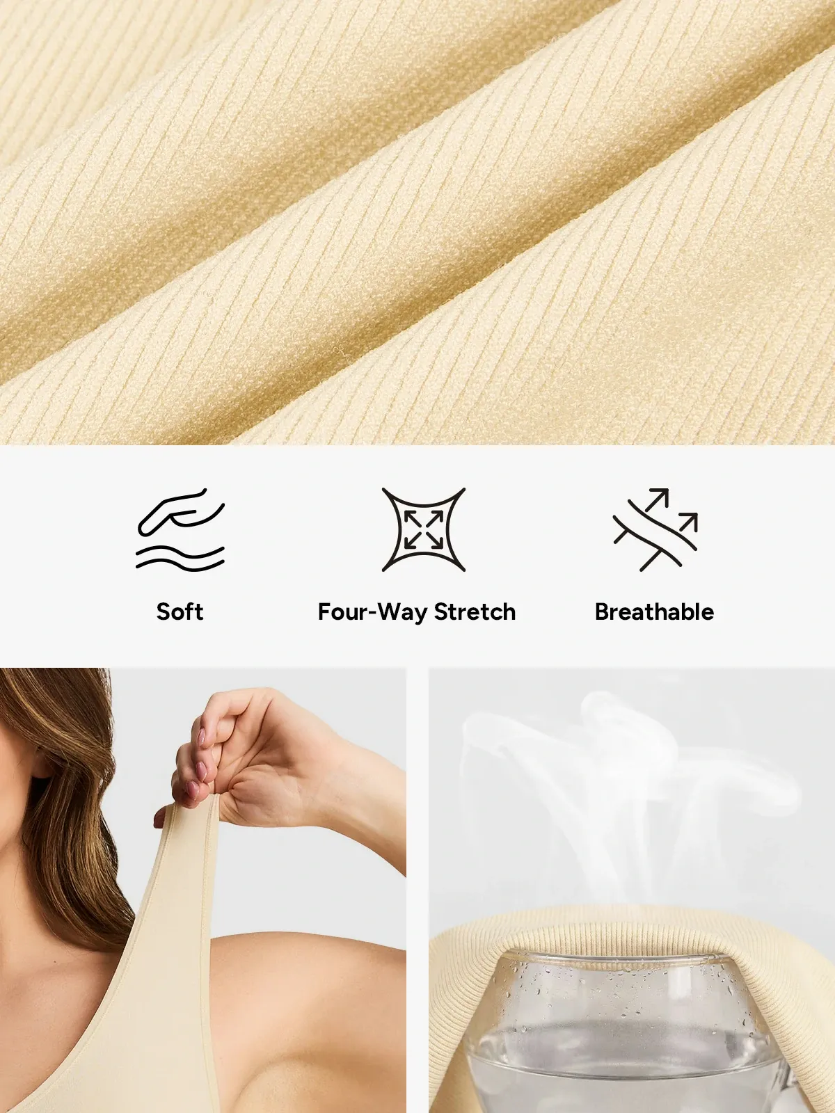 Seamless Plunge Breathable Tank Top 