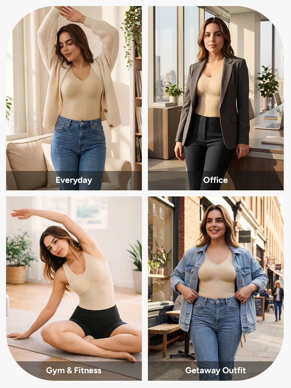 Seamless Plunge Breathable Tank Top 