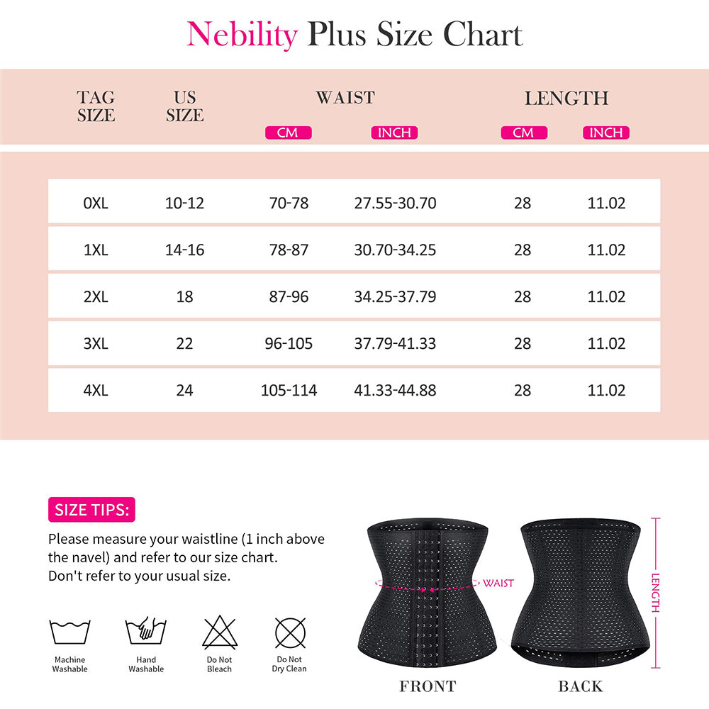 Nebility Plus Size Adjustable Waist Cincher For Women