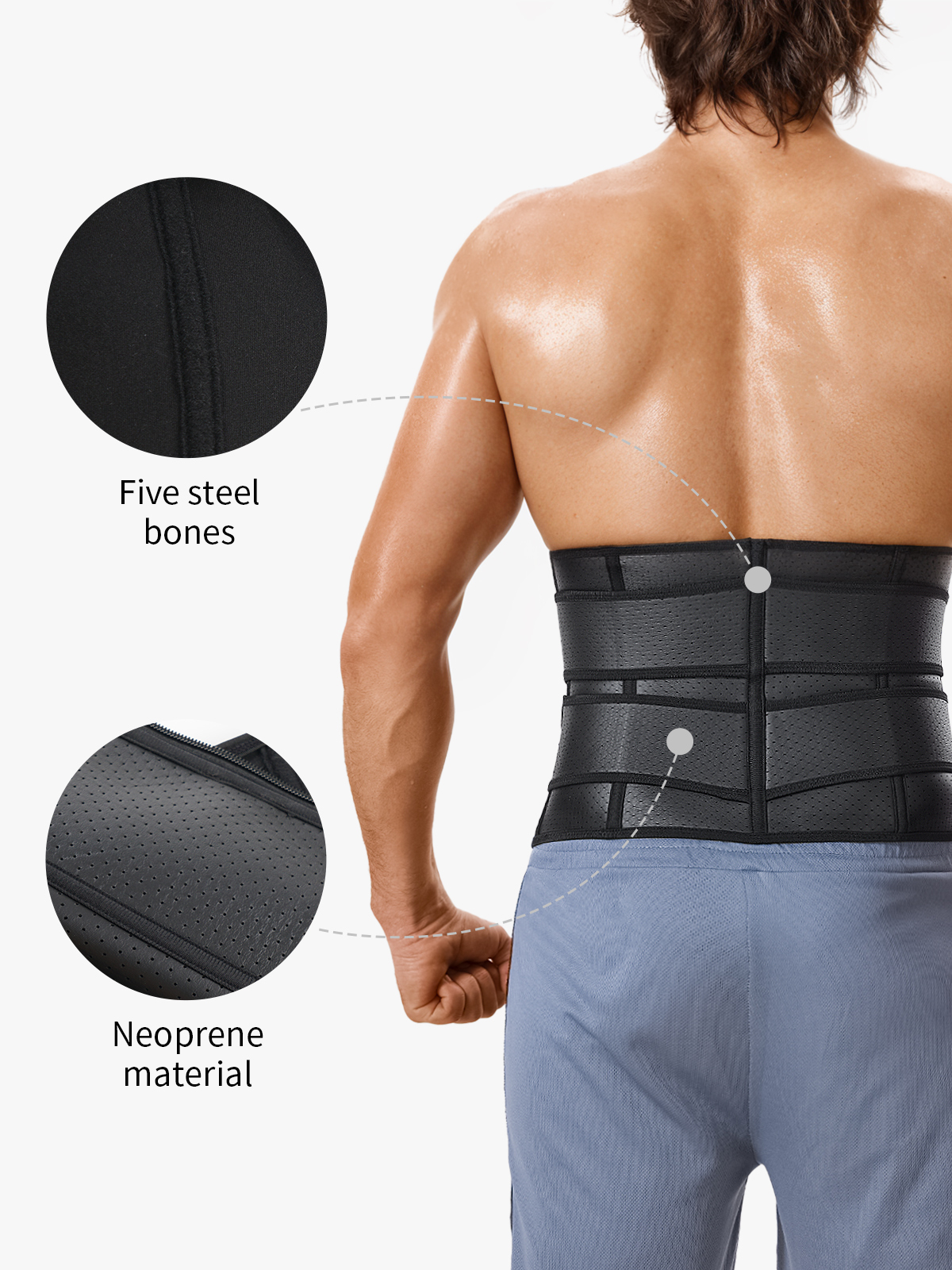 Zipper Adjustable Belt Workout Waist Trainer