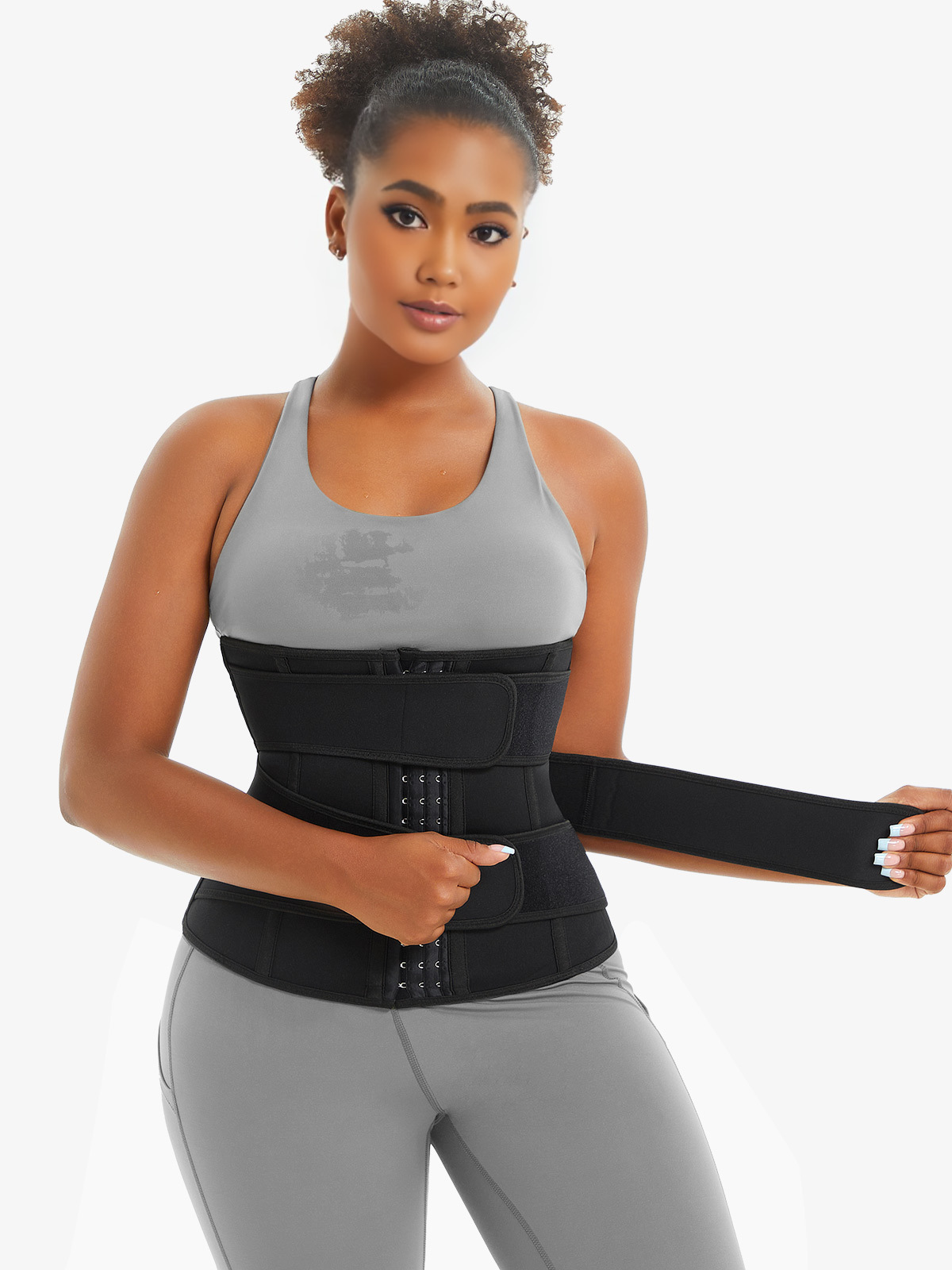 Nebility Women Workout Waist Trainer with 3 Straps-Nebility