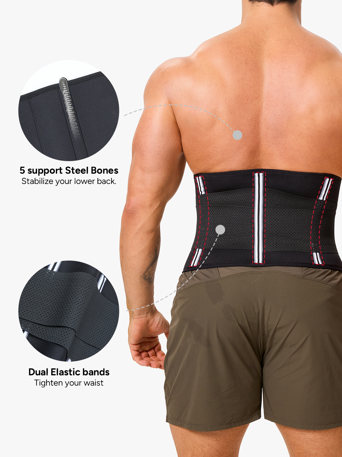 Steel Boning Velcro Workout Waist Trainer Sweat Belt
