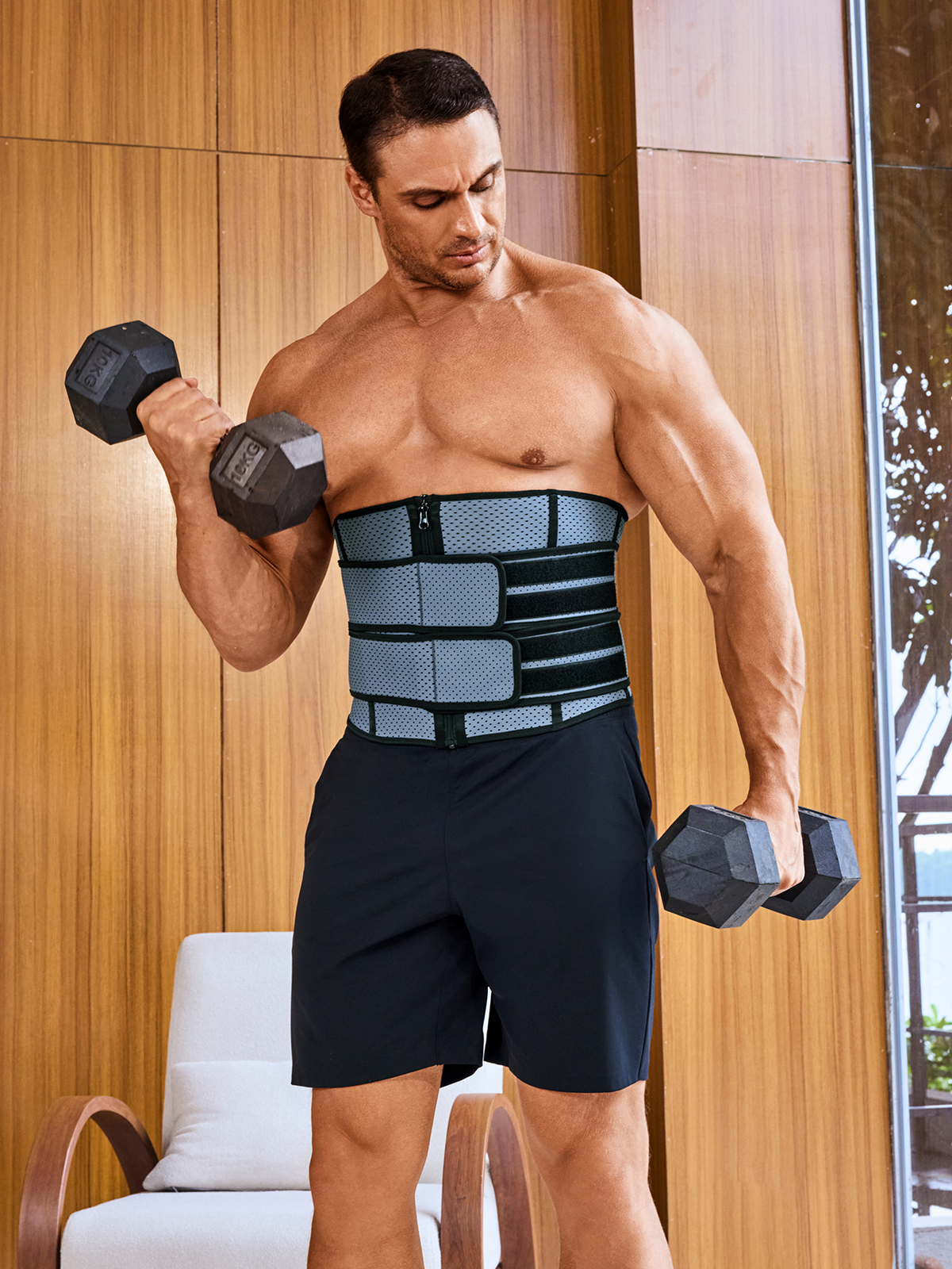 Zipper Tummy Control Sweat Waist Trainer Belt