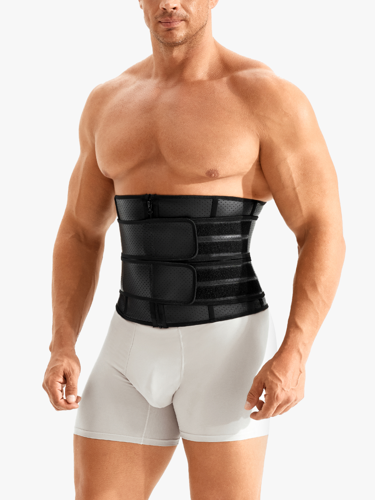 Zipper Tummy Control Sweat Waist Trainer Belt