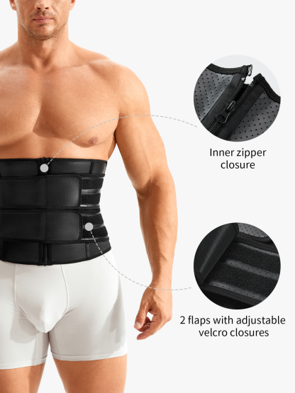 Zipper Tummy Control Sweat Waist Trainer Belt
