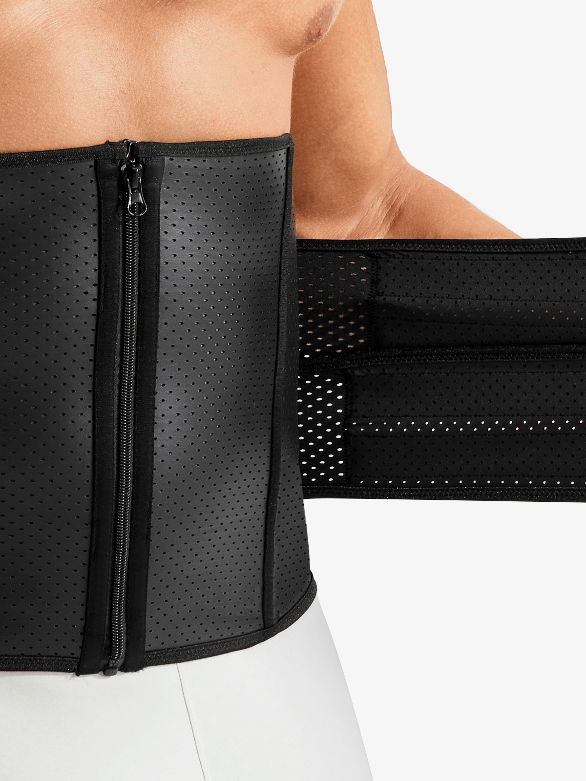 Zipper Tummy Control Sweat Waist Trainer Belt