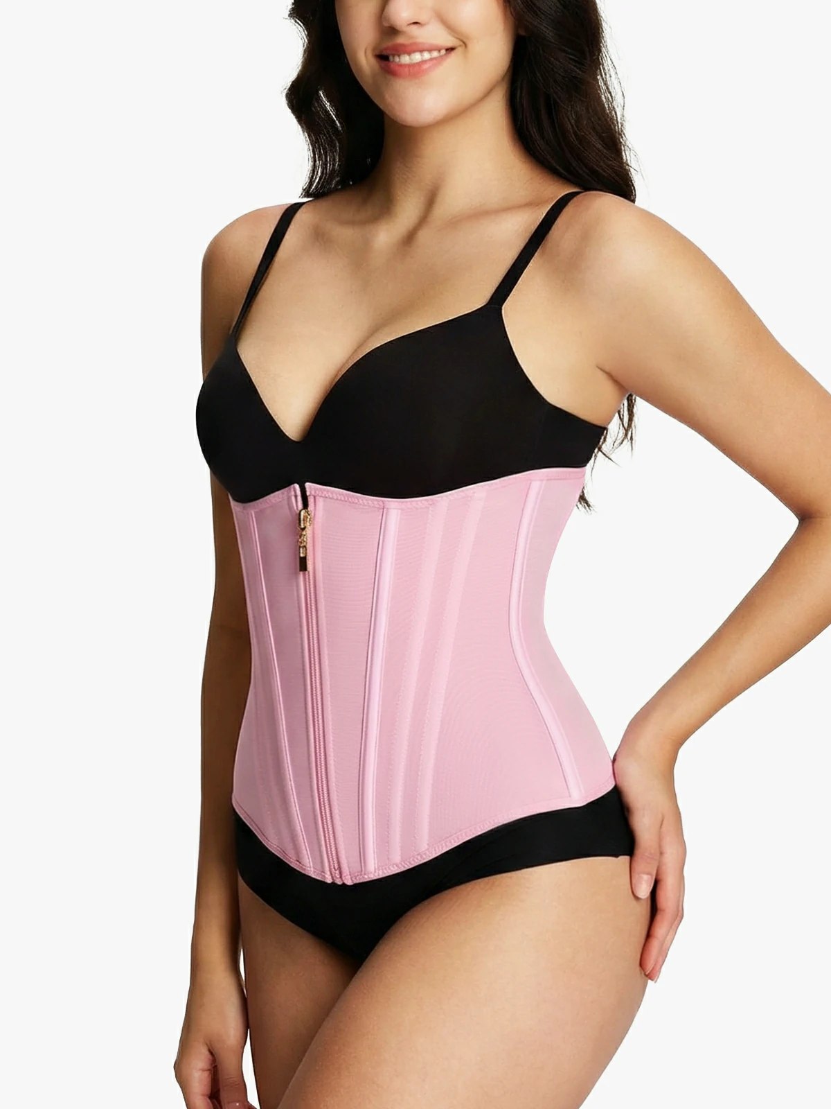 Zipper Steel Bone Support Waist Cincher