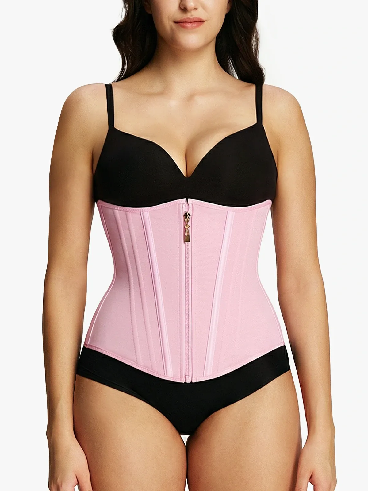 Zipper Steel Bone Support Waist Cincher
