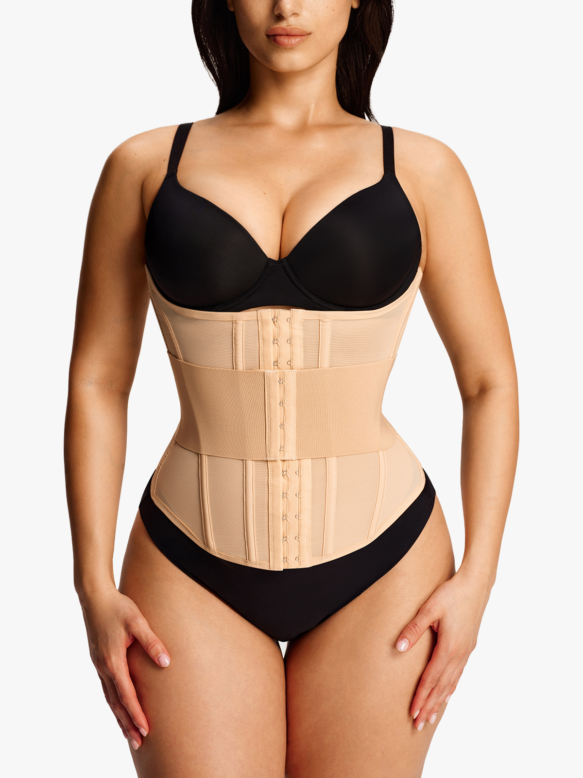 Sheer Mesh Double Tummy Control Waist Cincher