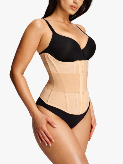 Sheer Mesh Double Tummy Control Waist Cincher