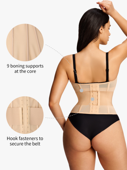 Sheer Mesh Double Tummy Control Waist Cincher