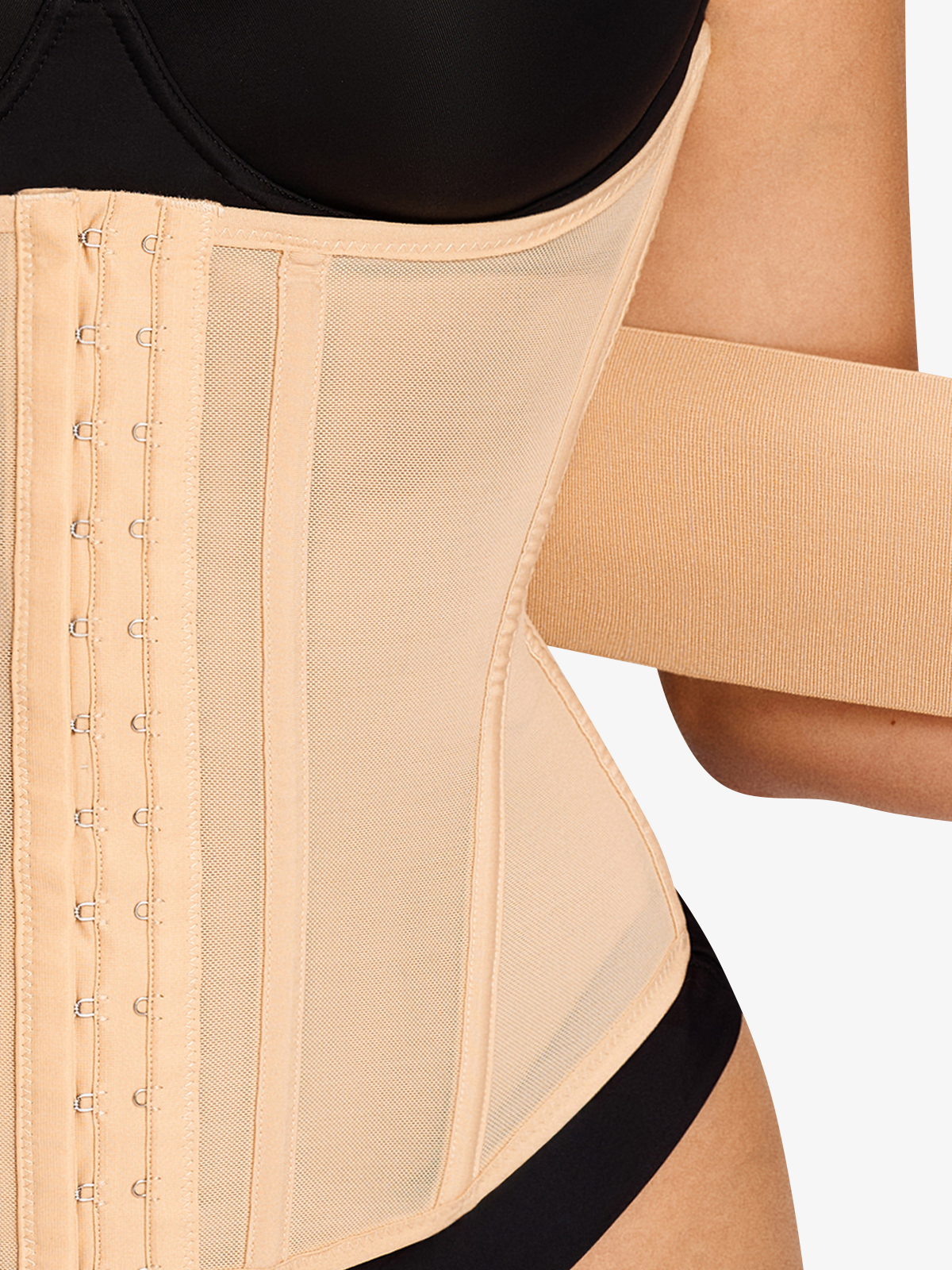 Sheer Mesh Double Tummy Control Waist Cincher