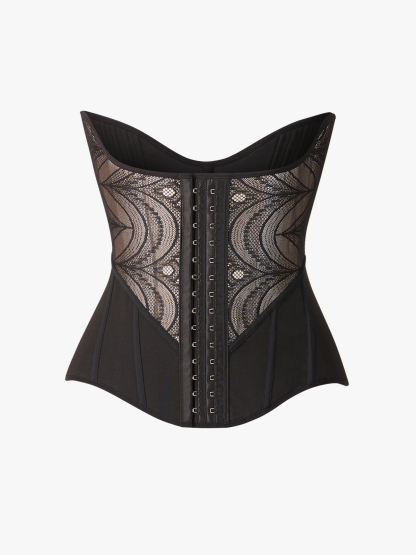 Lace Patch Steel-Bone Support Tummy Control Waist Cincher