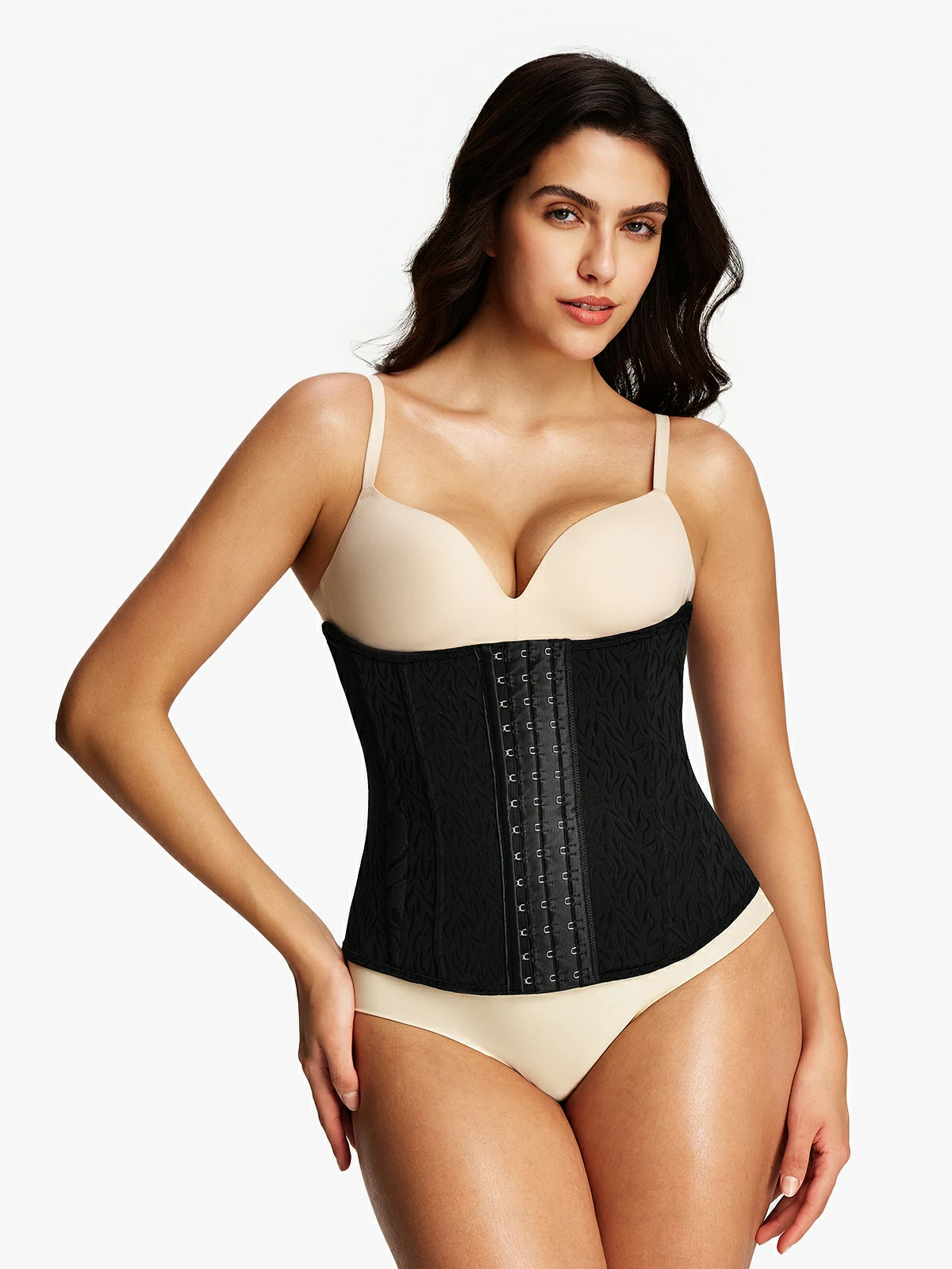 Jacquard Steel Bone Waist Cincher