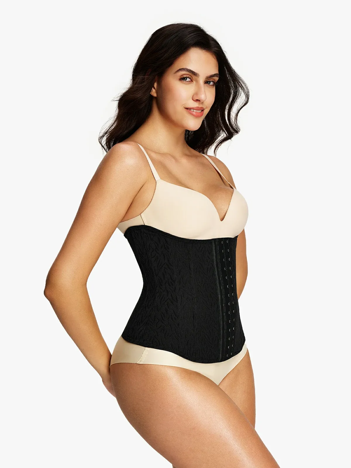 Jacquard Steel Bone Waist Cincher