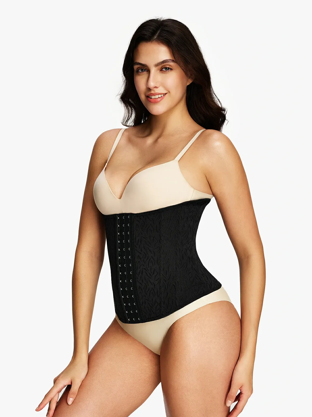 Jacquard Steel Bone Waist Cincher