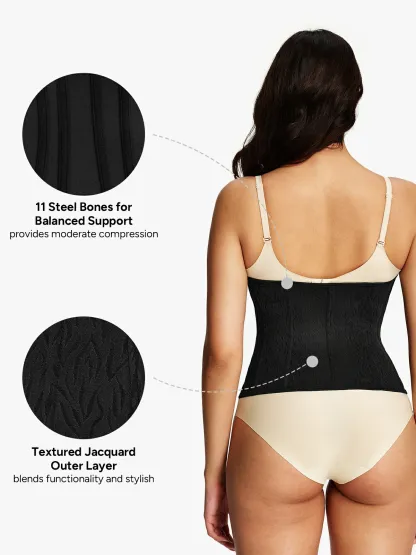 Jacquard Steel Bone Waist Cincher