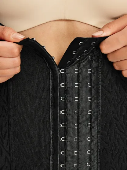 Jacquard Steel Bone Waist Cincher