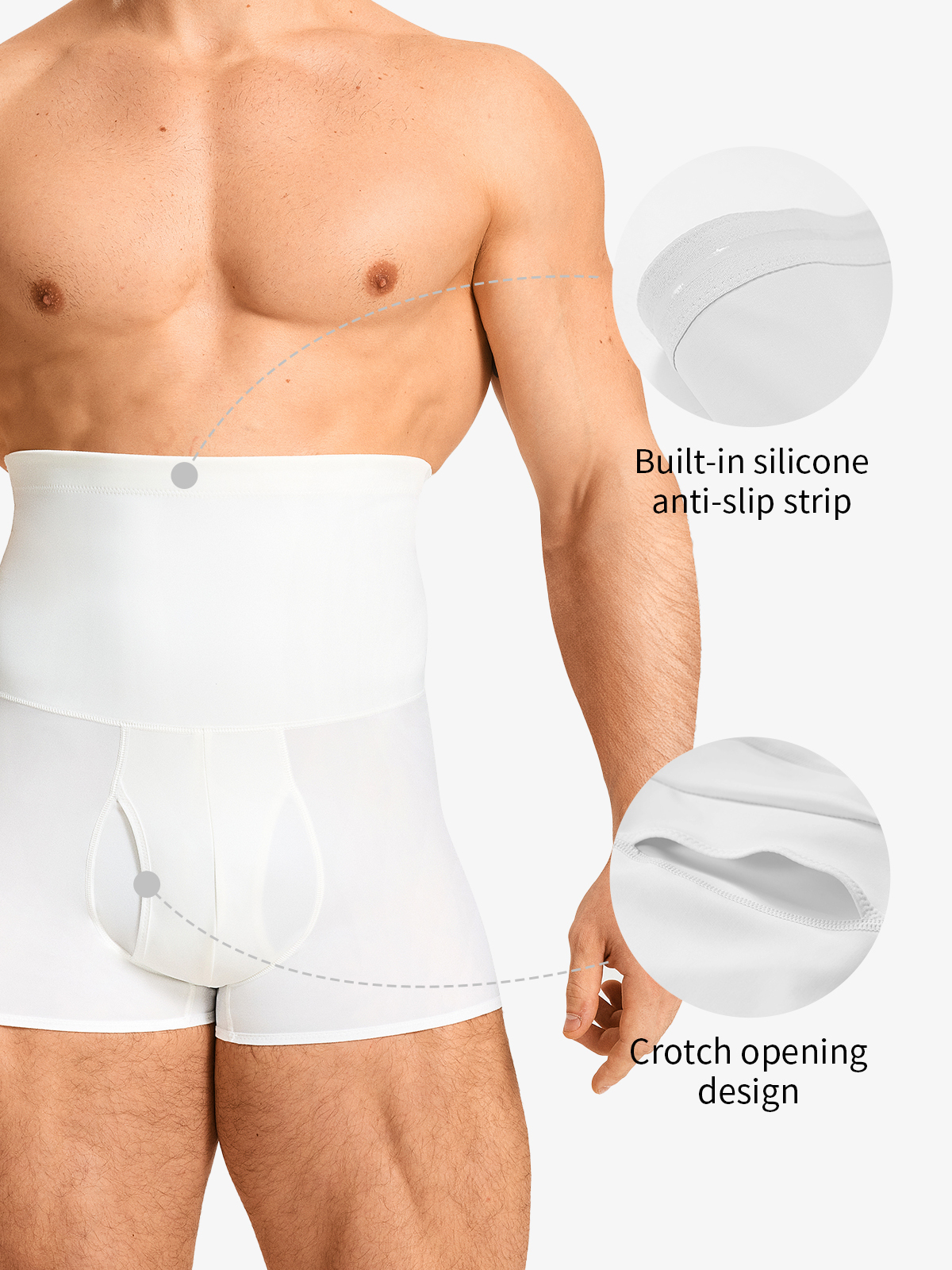 Elastic High Waist Tummy Control Crotch Opening Panty