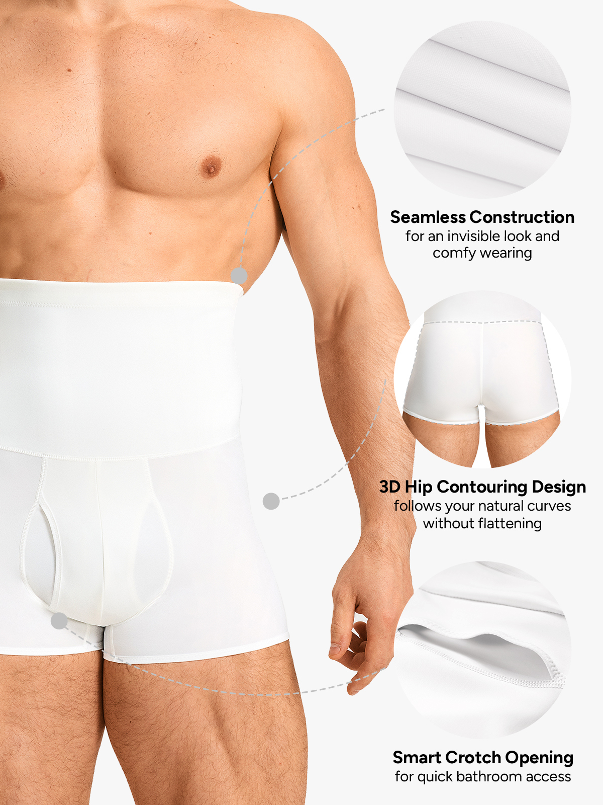 Men's High Waist Elastic Shorts
