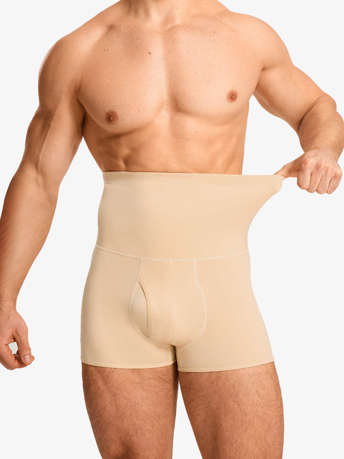 Elastic High Waist Tummy Control Crotch Opening Panty