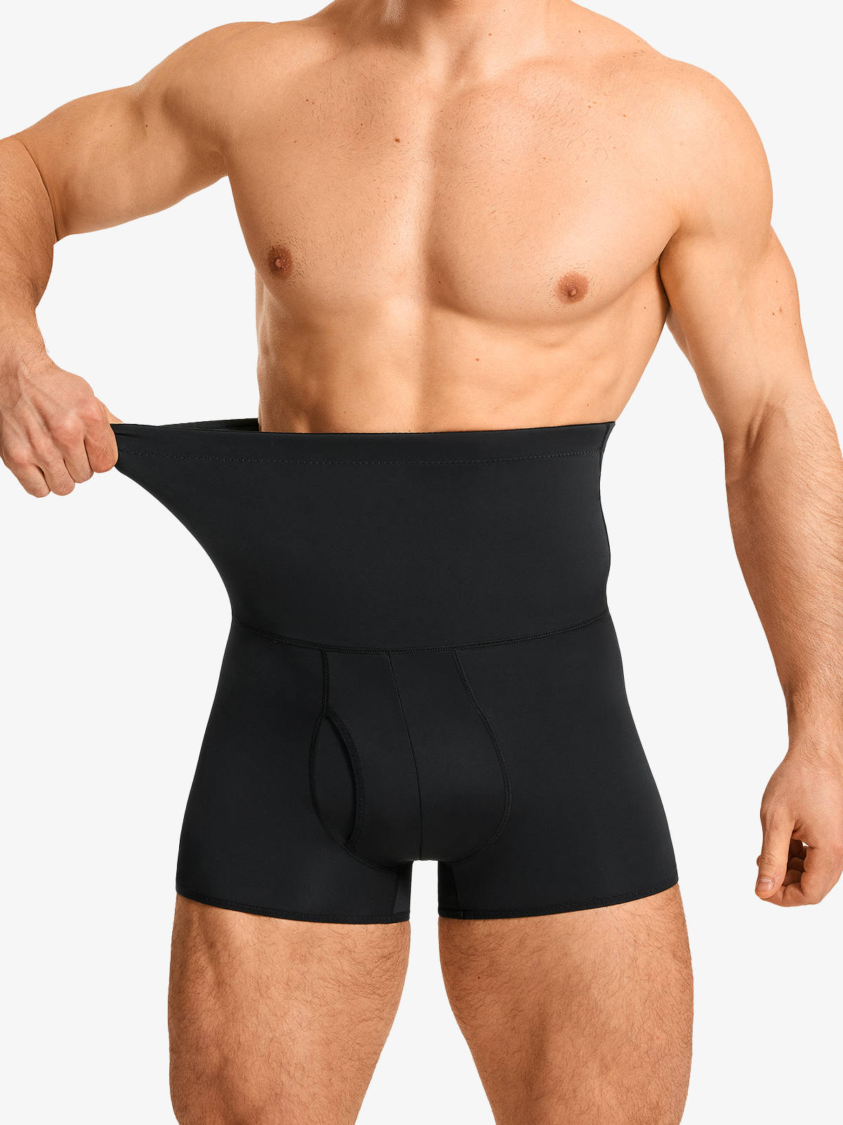 Elastic High Waist Tummy Control Crotch Opening Panty