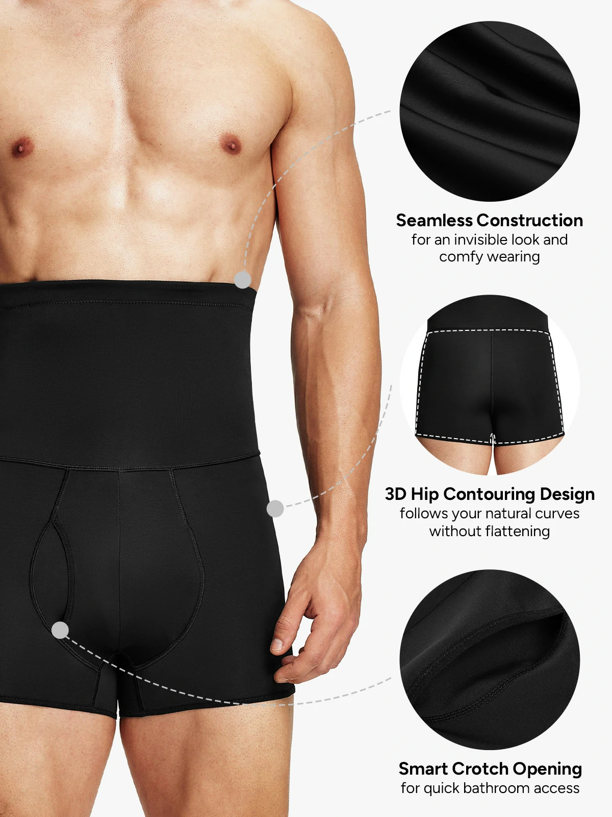 Men's High Waist Elastic Shorts